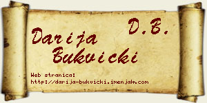 Darija Bukvički vizit kartica